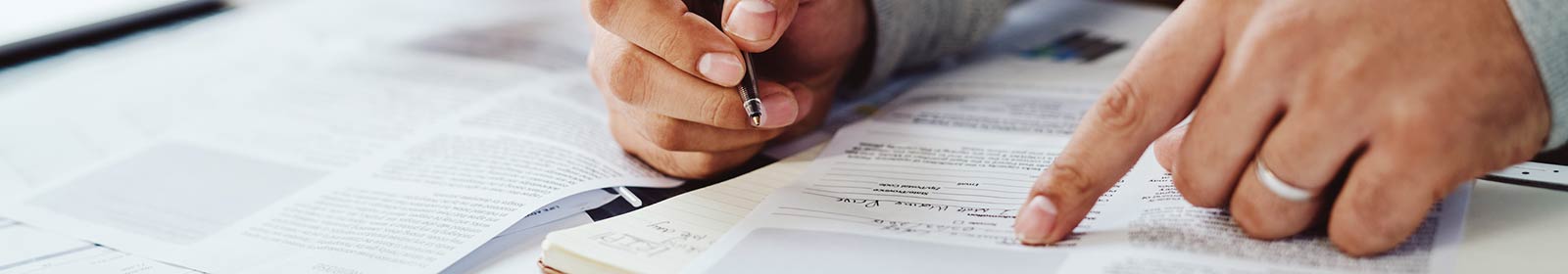 a man reviewing documents