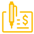 Pen and check icon