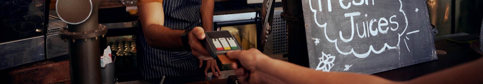a person making a card payment