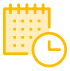 Calendar and clock icon
